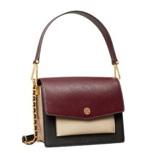 Tory Burch Robinson Color-Block Double-Strap Convertible Bag, NWOT